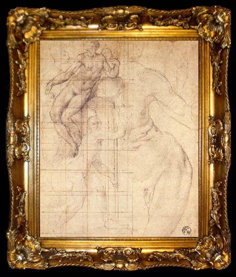 framed  Pontormo, Jacopo Adam and Eve at Work, ta009-2